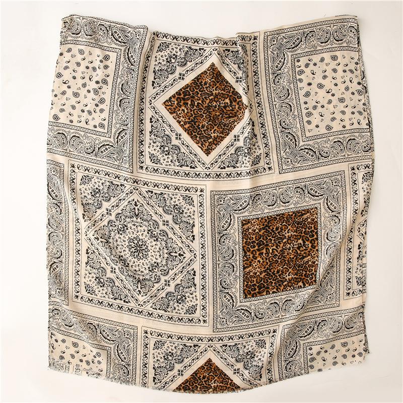 Fashion Women Fringe Viscose Scarf Cashew Floral Leopard Patchwork Hijab Shawls And Wraps Female Foulards Echarpe Sjaal 180*90Cm