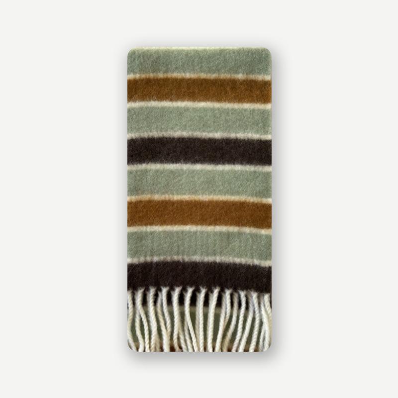 Original Wool Blended Colorful Striped Tassel Scarf for Girls in with Cute Woolen Scarf New Style