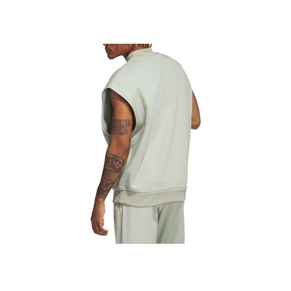 Adidas Originals Trefoil Basketball Sweatshirt Chapter 02 Vintage Sleeveless Unisex Tops Halo-Green IA3415