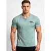 Men's Plus Size Henley T-Shirt (Up to 6XL) - 95% Cotton Short Sleeve Crew Neck Tee with Chest Logo - Big and Tall Casual Summer Top