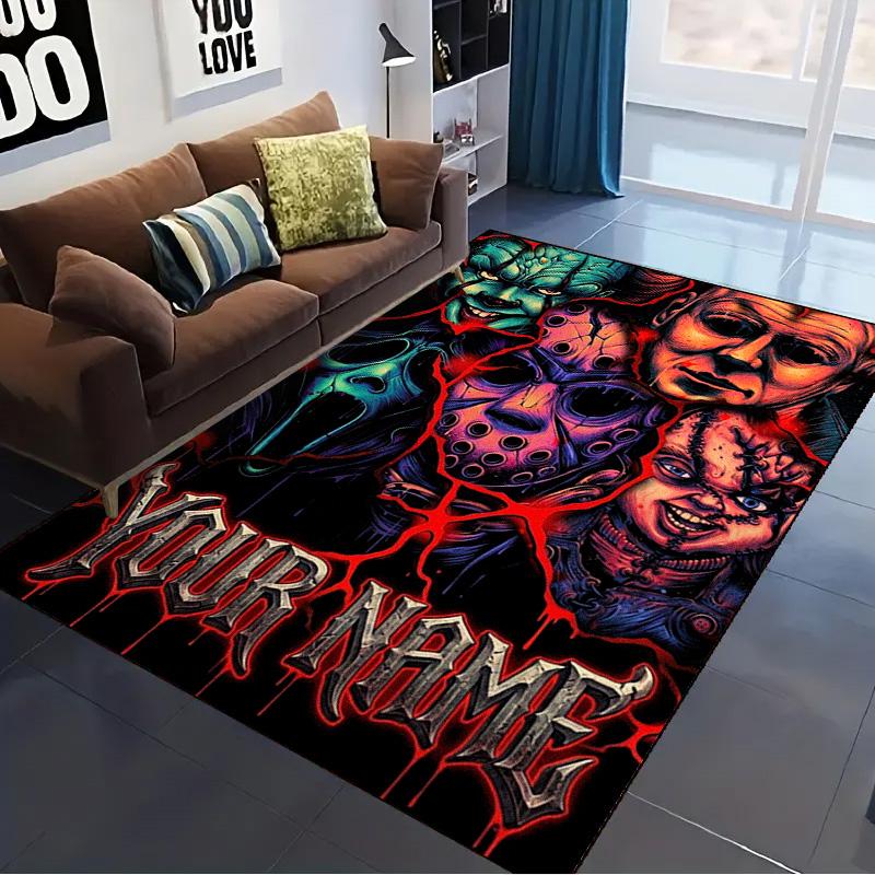 Name Custom Chucky Carpet Rug for Living Room Bedroom Home Sofa Decoration,Kids play Non-slip Floor Mat