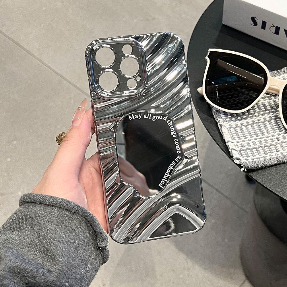 Applicable to Apple 11PRO wave mirror electroplating mobile phone case iPhone11/11 silver all-inclusive anti-drop protective case