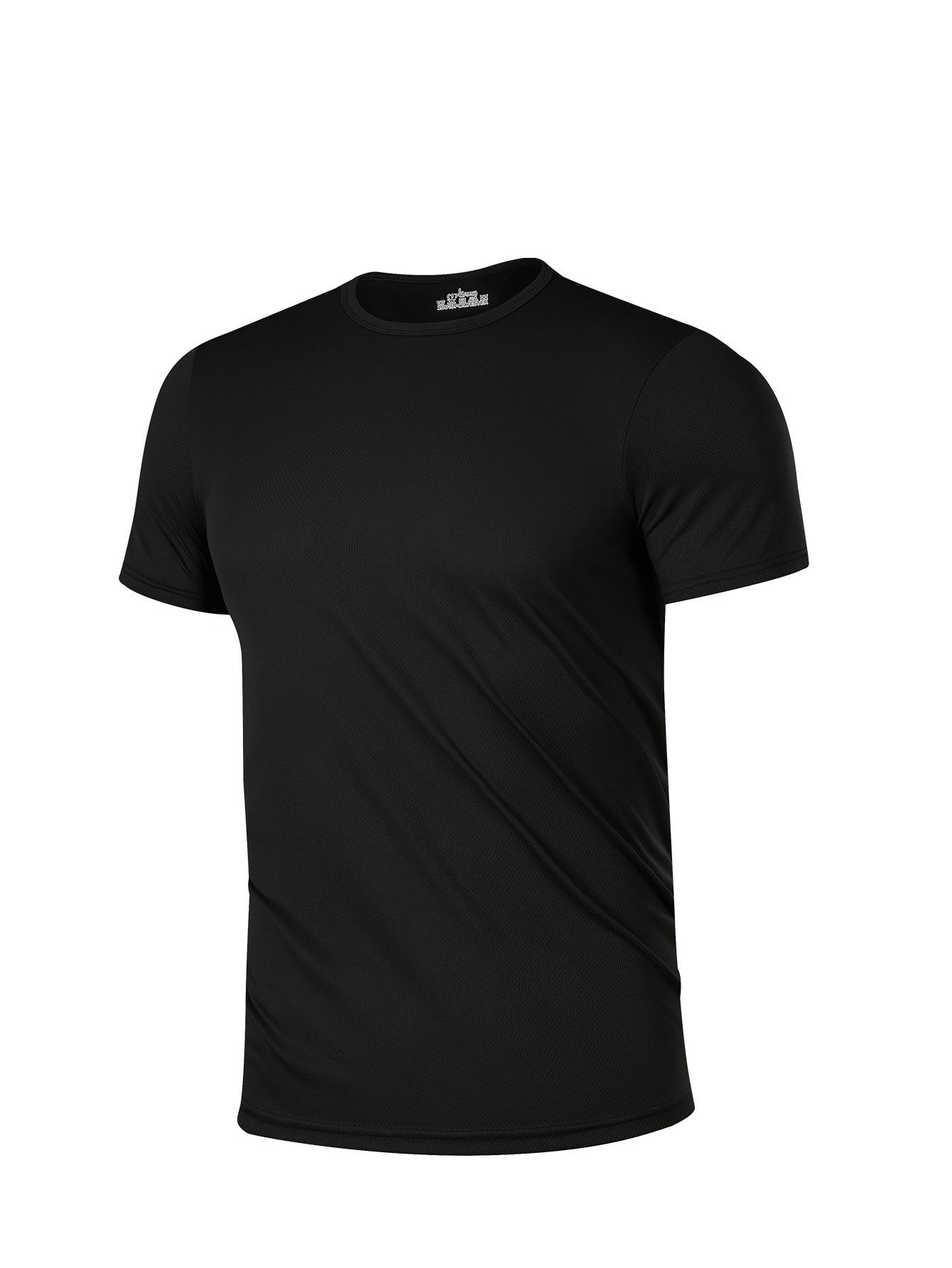 

Men s Quick-Dry Short Sleeve Sports T-shirt for Fitness, Running, and Training S чёрный