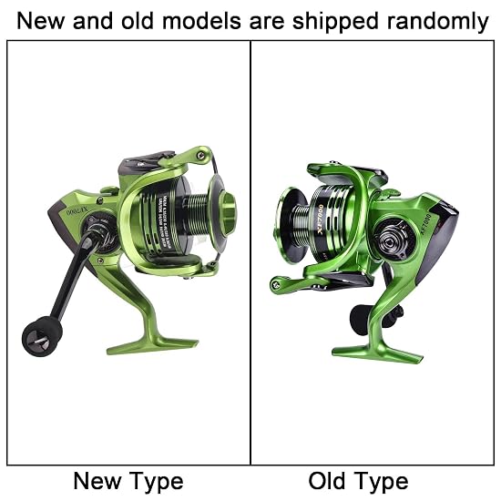 Heavy-duty ball bearing fishing reel for smooth and high-speed spinning. Ambidextrous (Green/XF7000)