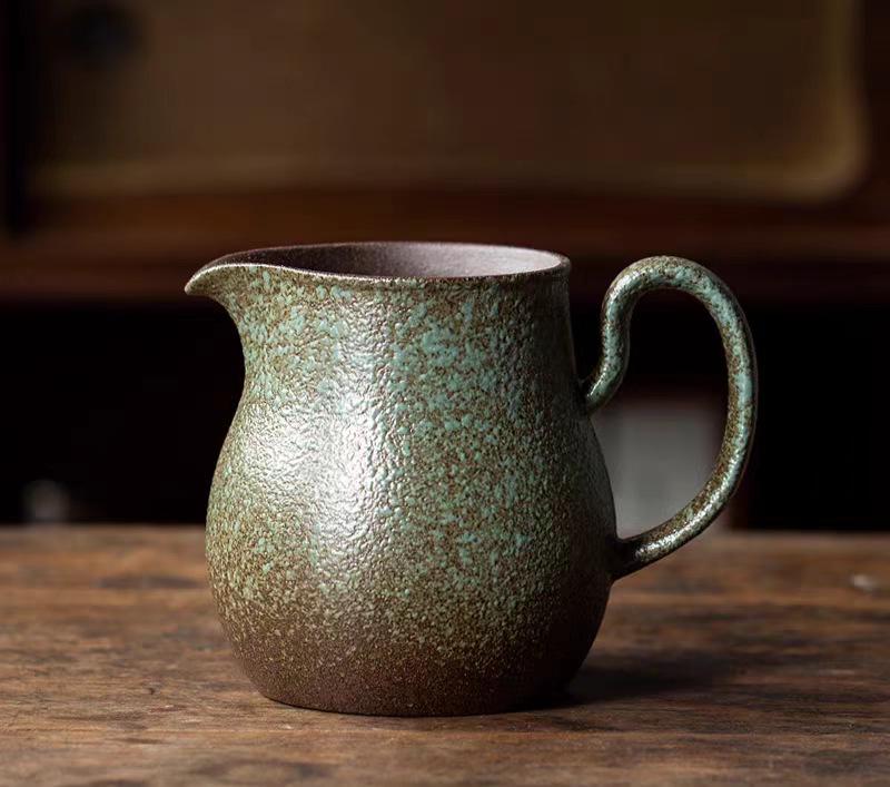 Fırın Değişimi Seramik Filtre Fincanlı Retro Seramik Pour Over Kahve Demleme Seti