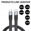 USB C Schnellladekabel Flaches Nylonkabel 240W Leistungsstarke Unterstützung Schnelle Datenübertragung Typ C Kabel