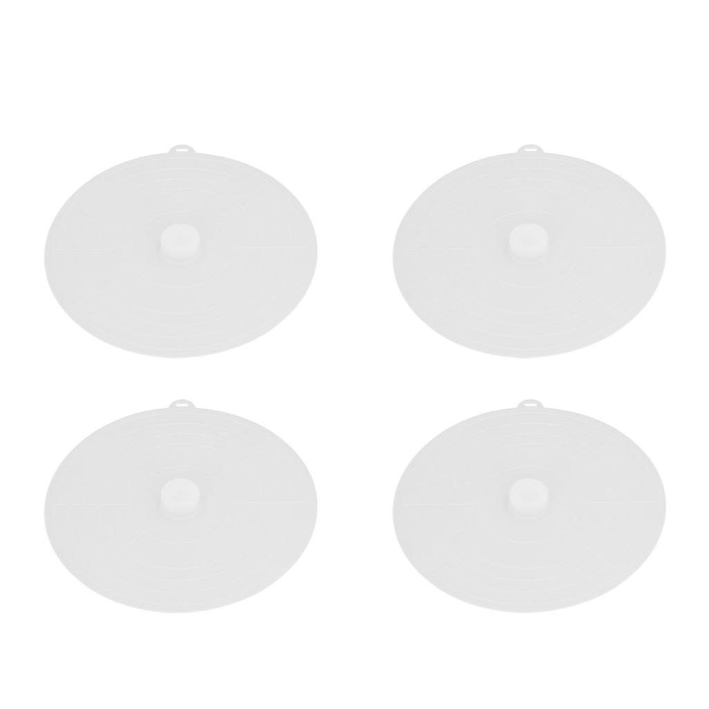 4 Stück 23cm Silikondeckel Wiederverwendbare Hitzebeständige Silikonabdeckung für Tasse Schüssel Teller Mikrowellengeeignet Spülmaschinenfest