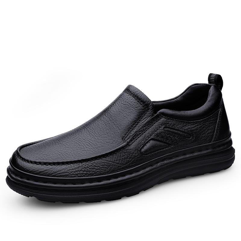 Fashion Handmade Genuine Leather Mens Casual Shoes Antiskid Man Loafers Comfort Walking Shoes All-match Treking Flats Hot Sale Moccasins