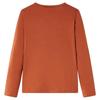 T-shirt enfants à manches longues imprimé oiseau cognac 5 dimensions disponibles