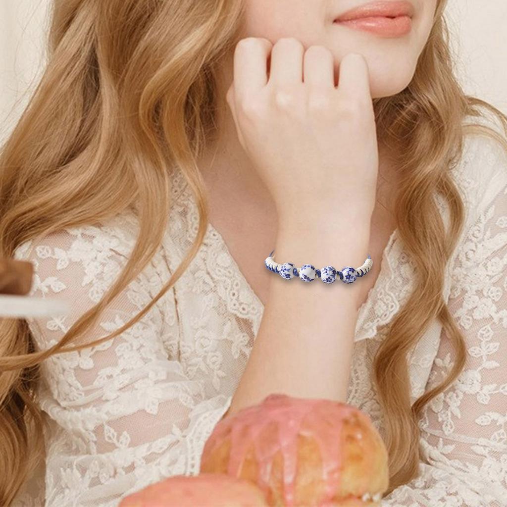 Stylish Oriental Inspire Ceramic Bead Bracelet Accessory for Daily Wear Or Special Occasions Adding Personalize Charm