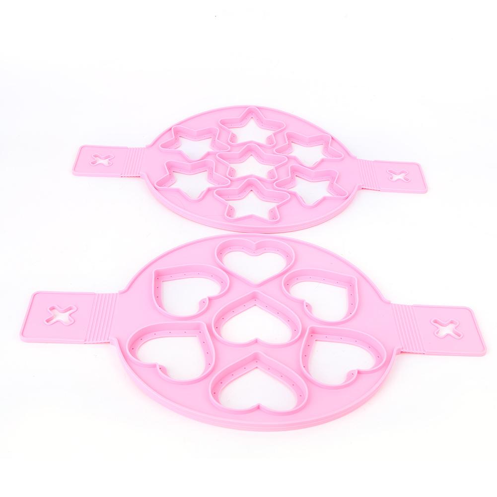 2Pcs Silicone Egg Ring Pancake Maker Non Stick Egg Cooker Pan Flip Mold DIY Kitchen Accessories