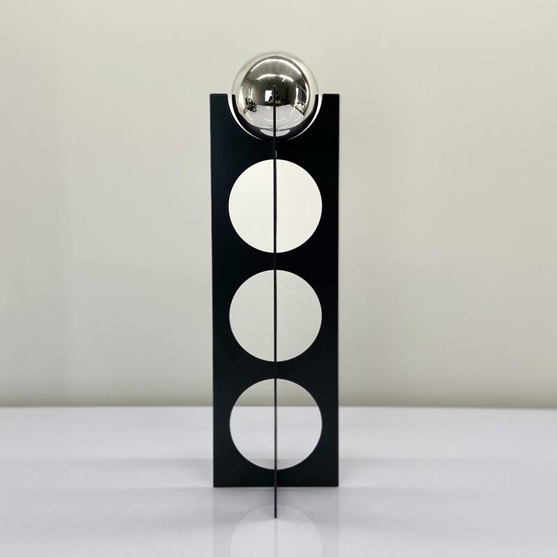 Simple Modern Geometric Three-dimensional Metal Entrance Hall Decoration Concentric Bracket Ball Ornaments Study Room Sample Tabletop Furnishings