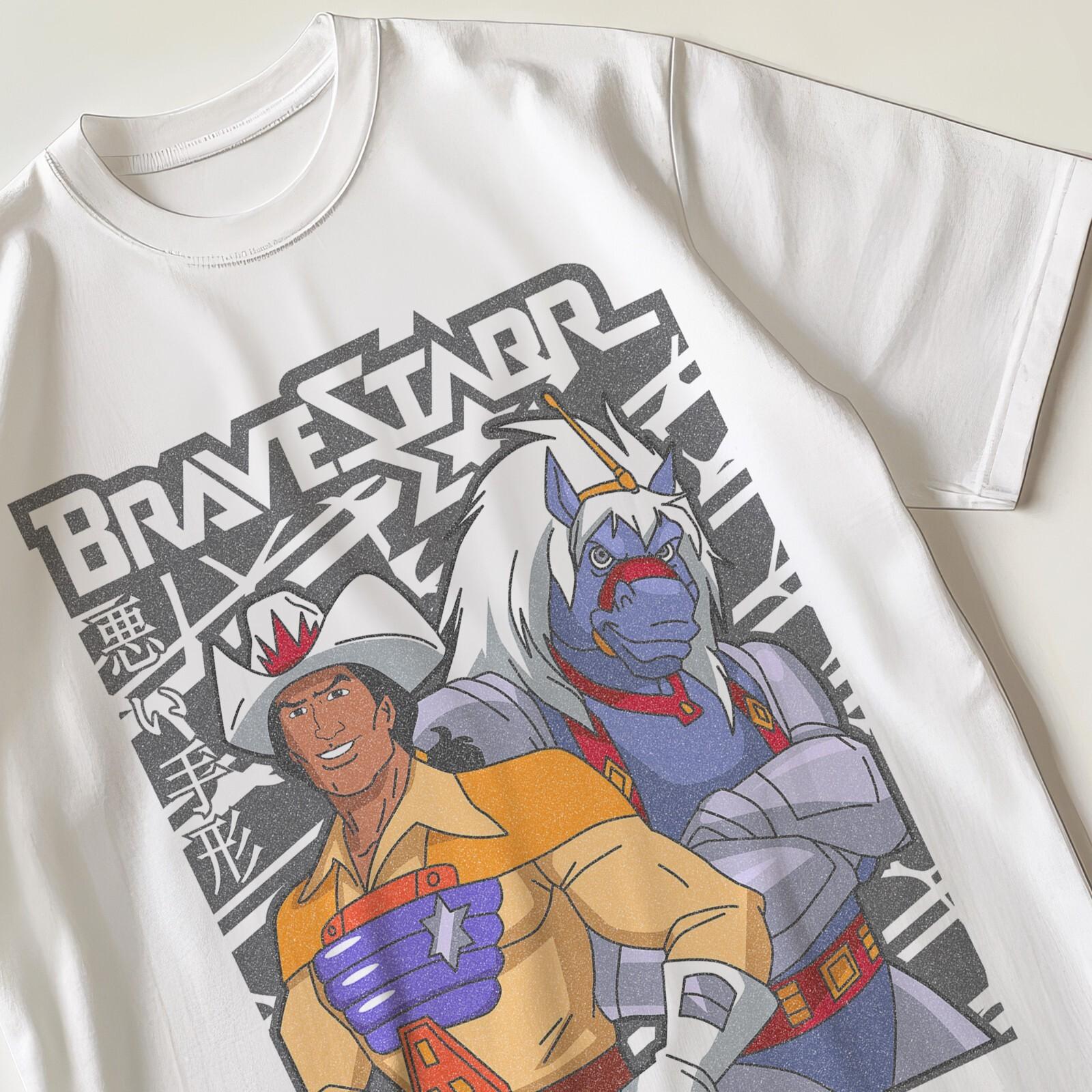 

Bravestarr Retro Tshir100% Cotton T-shirt Mens Tees Top 80s 90s Nostalgic Gift For Him and Her 2XL
