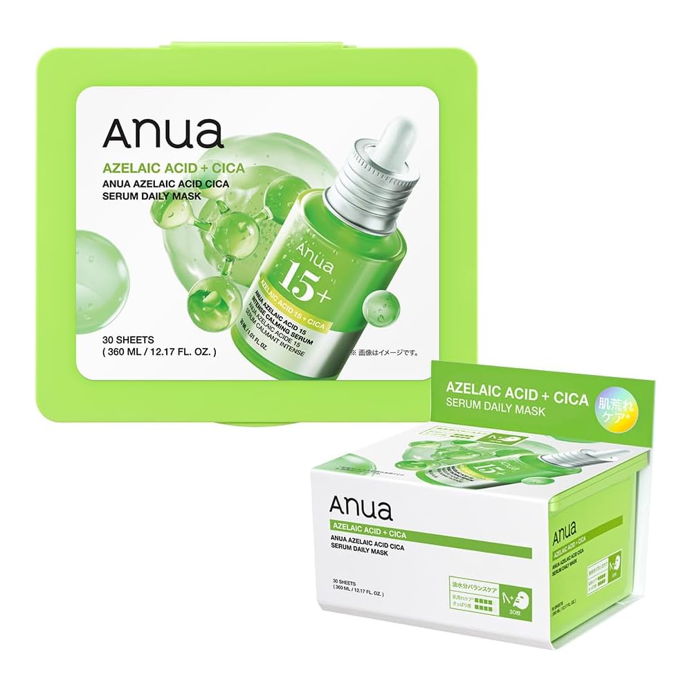 Anua Azelaic Acid Cica Serum Daily Mask Pack 30 Sheets Oil Moisture Balance Pore Care Skin Care