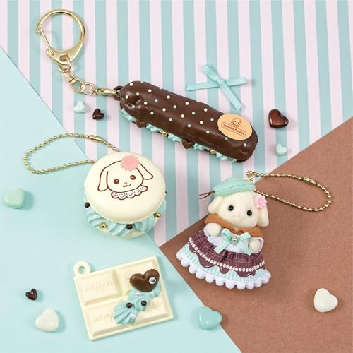 Whipple Character [Sylvanian Families Whip Keychain Kit (Chocolate Mint)] W-170 Ages 8+ Toy Decoration Pastry Chef Making Toy Whipple Epoch Co., Ltd