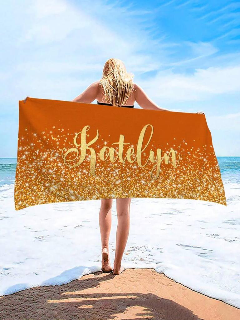 Customized Beach Towel Name Personalized Super Absorbent Bath Towel Lightweight & Compact Pool Towel Summer Seaside Wholesale
