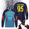 Maglietta a maniche lunghe personalizzata con nome e numero del pilota Motocross, colore personalizzato, T-shirt stampata in 3D per moto da cross, Maglietta da uomo del team di gara