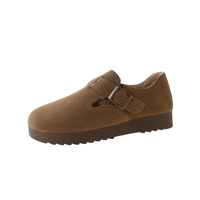 

Взуття Boken жіноча платформа 2024 осінь і зима серія Mori ретро повсякденне плоска підошва потворно миле велика голова одинарне взуття повсякденне взуття жіноче 40 коричневий