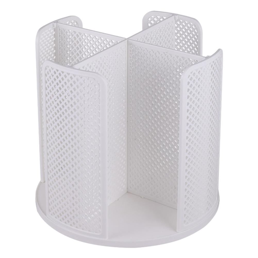 360° Rotatable Storage Rack Cup Dispenser 4 Compartment Cups and Lids Holder Detachable Desktop Multifunctional Dispenser