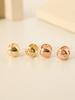 Minimalpiercing 14K 18K Volume Rose Bean Ball One-Touch Ring Earrings