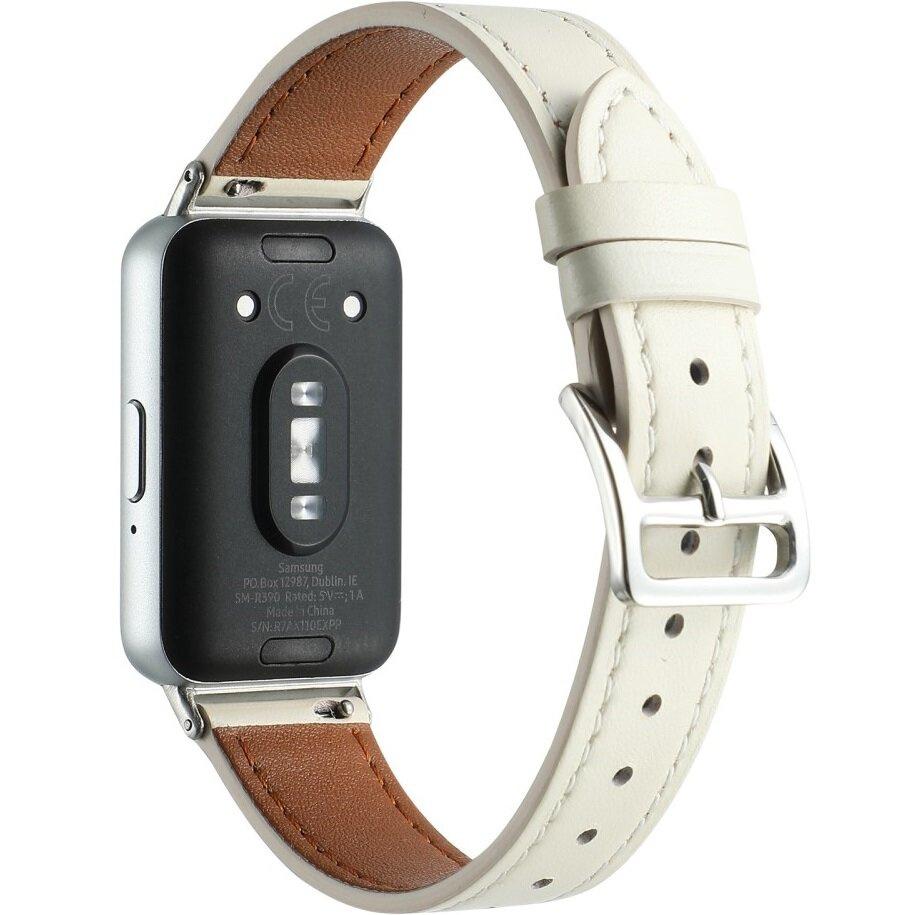 Leather Strap for Samsung Galaxy Fit 3, Beige