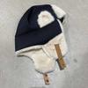 Windproof Winter Plush Hat Fleece Earflap Hat Simple Lei Feng Cap  Women