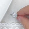 Sunflower Moissanite Ring In S925 Sterling Silver - One Carat Zircon, High-End Women's Jewelry