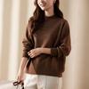 Jianhu Damen Warmer Strickpullover mit halbhohem Kragen
