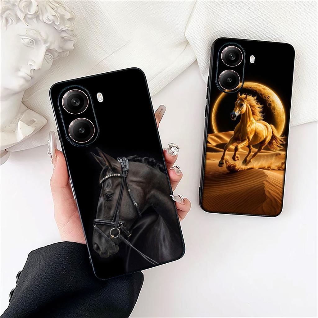 Running Wild Horse Wallpaper Phone Case for Motorola Moto G86 G14 G35 G34 G45 G55 G67 G75 G85 G24 G15 G54 G57 Power Soft Cover