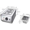 Máquina de Temperar Chocolate 600W Panela de Derretimento Aquecedor Elétrico Automático de Chocolate 2 Tanques Aço Inoxidável Aquecedor de Líquidos