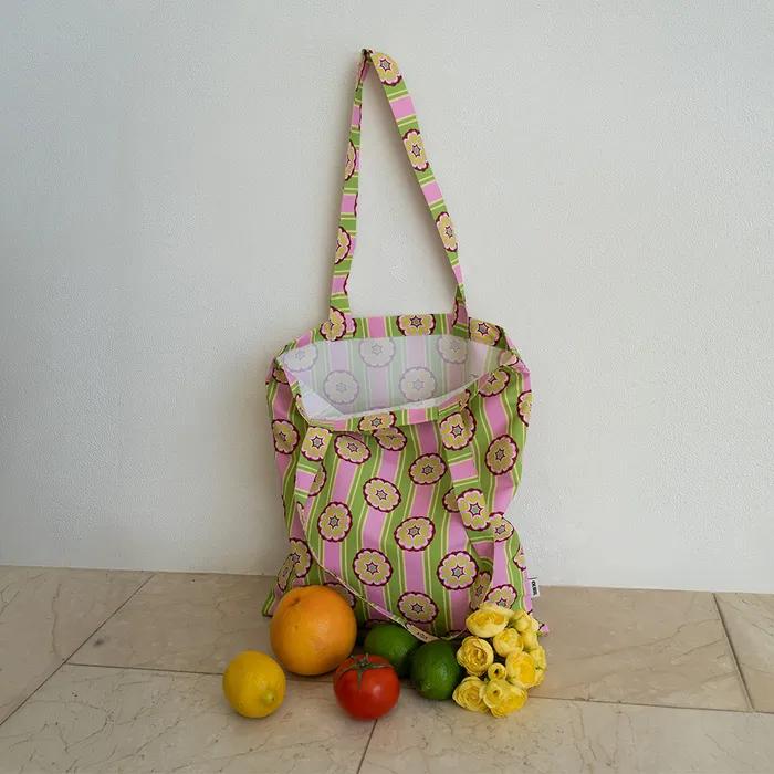 Cloud Flower Pattern Eco Bag PINK [GULEUM GGOT] PATTERN ECO BAG : P3-40
