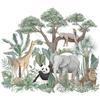 Forest Animals Elephants Pandas Giraffes Children's Rooms Wall Stickers Living Room Bedroom Decorations Self-adhesive Stickers