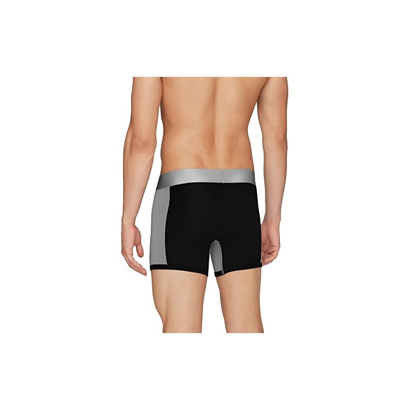 Xyxx Men' Underwear Illuminati Intellisoft Antimicrobial Micro Modal Trunk Pack Of ( & Steel ; ; Blac