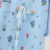 INCERUN Men Lapel Neck Short Sleeve Floral Print Lace-up Casual Hawaiian Summer Shirts