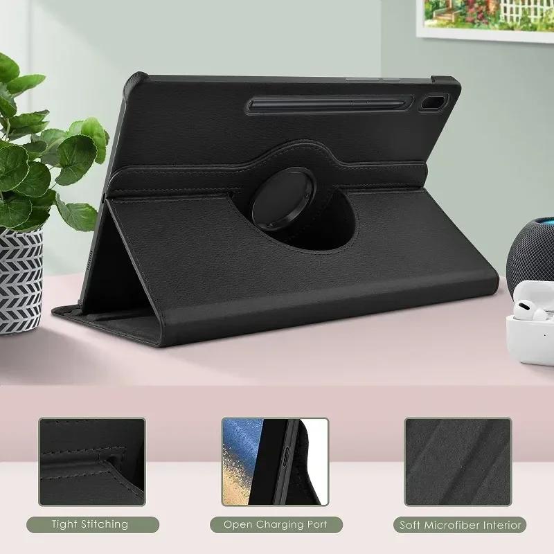 Funda giratoria de 360 grados para Samsung Galaxy Tab S7 T870 S7 plus T970 S8 X700 S8 Plus X800 S8 Ultra X900 Funda para tableta S9 X710 X510 X810