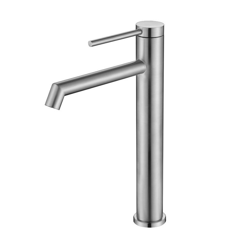 Black Bathroom Hot And Cold Mixed Water Basin Faucet 304 Stainless Steel Drawing Gold Deck Mounted Mixer Sink Tap Crane
