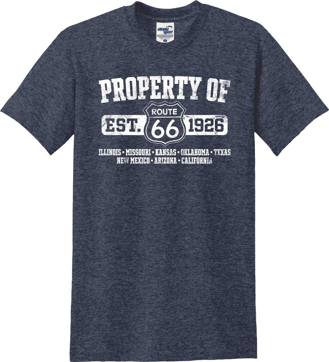 Property of Route 66 Distressed Unisex T shirt (S-5X) S
