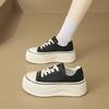 Fashion CRLAYDK Platform Sneakers for Women 6.5CM Height Increase Fashion Casual Tennis Skate Walking Shoes Leather Anti Slip Trainers