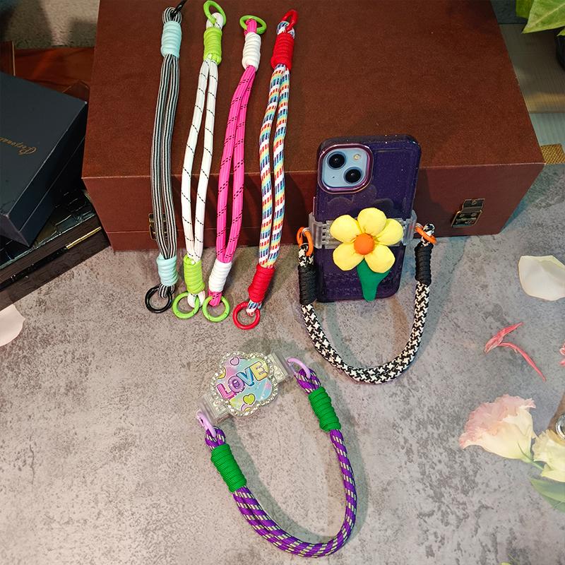 Pletené pouzdro na telefon Lanyard Klíčenka Lany Popruh Láhev na vodu Lanka proti vypadnutí Přívěsek na klíče Batoh Přívěsek Dekor Lanyard