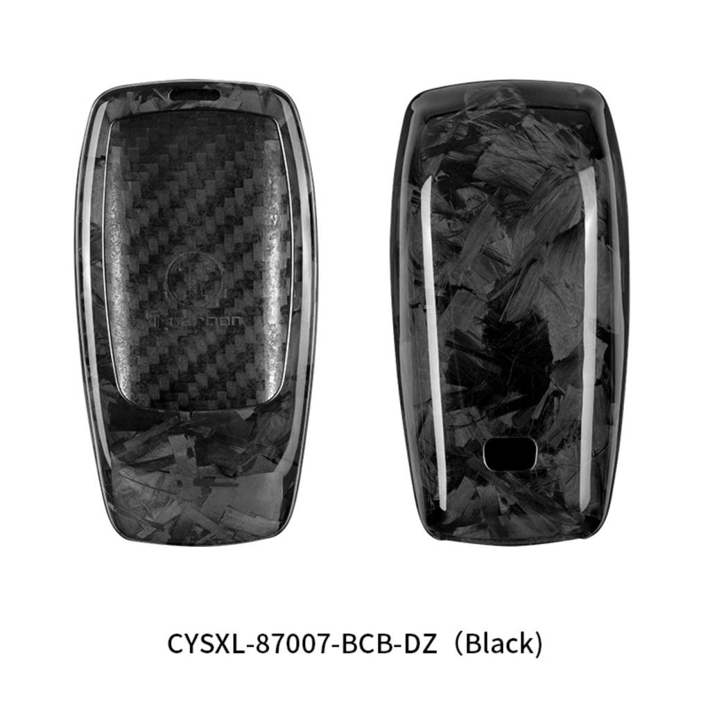 Carbon Fiber Car Key Cover Shell Case Fit For Mercedes Benz C S Class Amg Auto Accessories