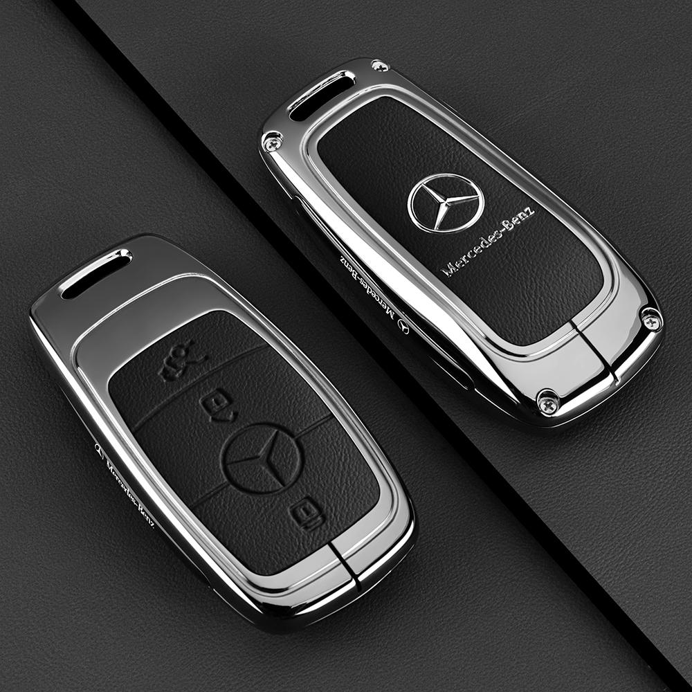PNR1 Car Alloy Key Case Key Bag Shell For Mercedes Benz 2022 C S Class W206 W223 S350 C260 C300 S400 S450 S500 Key Shell Protector