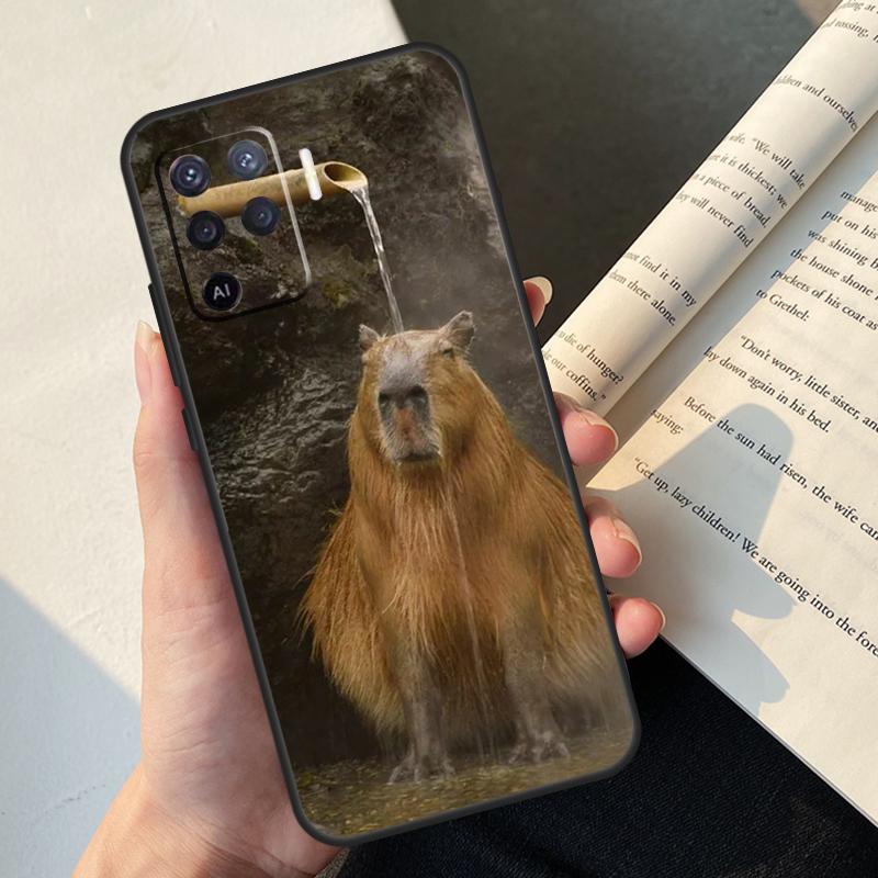 Capybara Animal Case For Oppo A54 A74 A94 A17 A57 A77 A76 A16 A96 A18 A60 A80 A40 A38 A58 A78 A98 A15 A5 Pro
