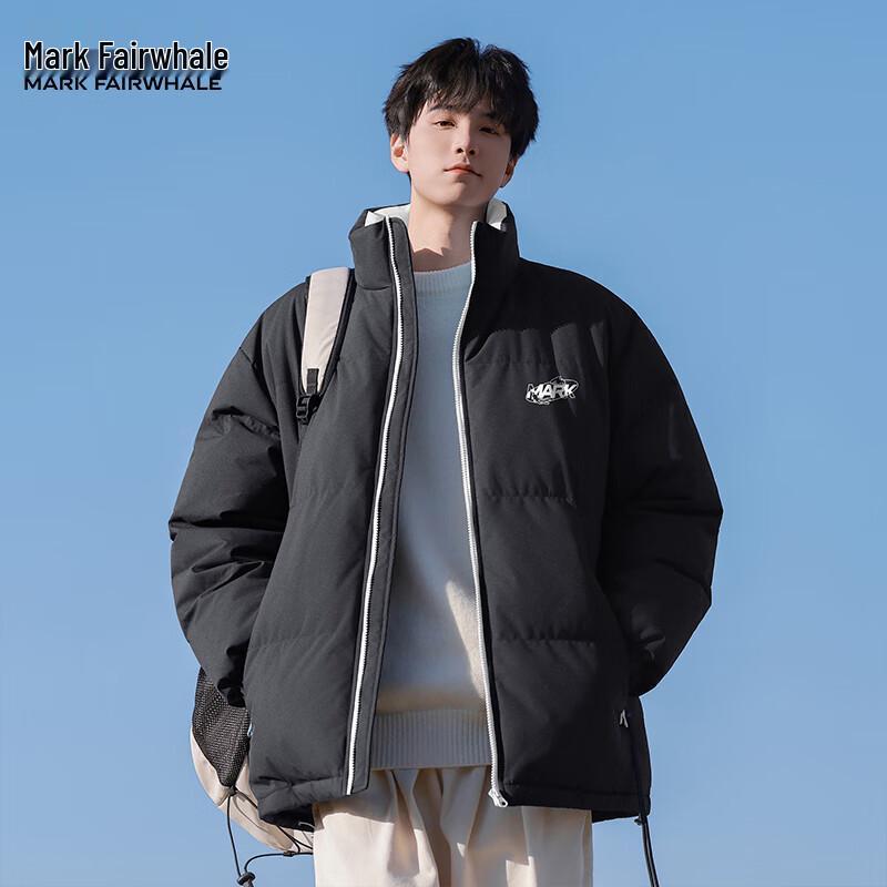 Mark Fairwhale Men's Solid Color Padded Winter Jacket