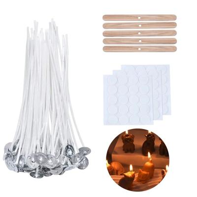 165Pcs Wick Holders Smokeless Candle Wicks Pure Cotton Core Soy Oil Wax Core  Soy Wax