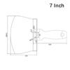 Stainless Steel Paint Scraper 6.5/7 Inch Multi-Purpose Scraper Putty Knife  Wallpaper Removal