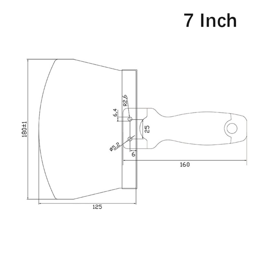 Stainless Steel Paint Scraper 6.5/7 Inch Multi-Purpose Scraper Putty Knife  Wallpaper Removal