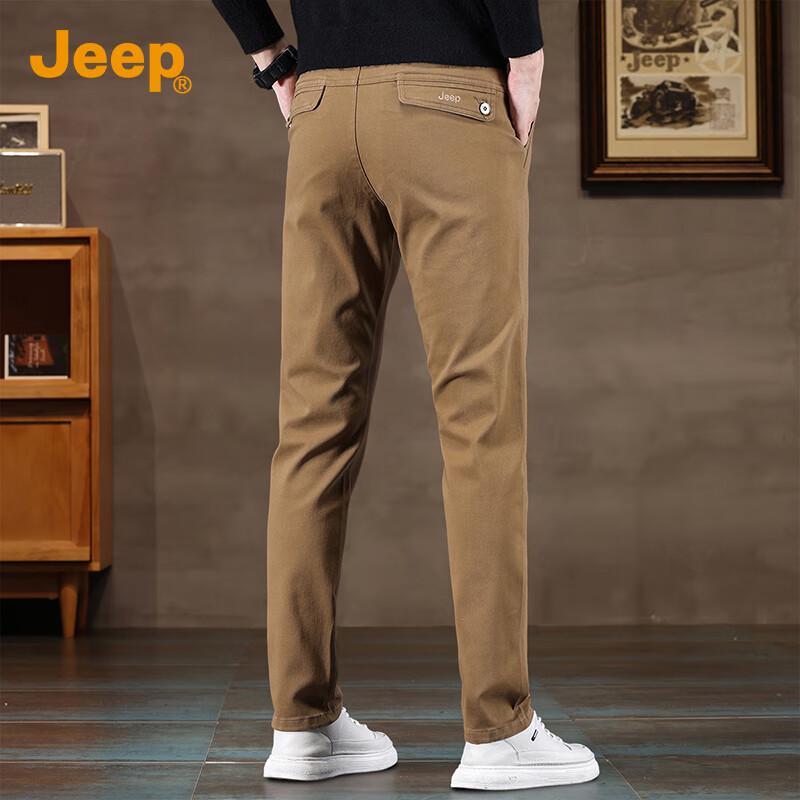 JEEP Men's Pure Cotton Straight Leg Casual Pants