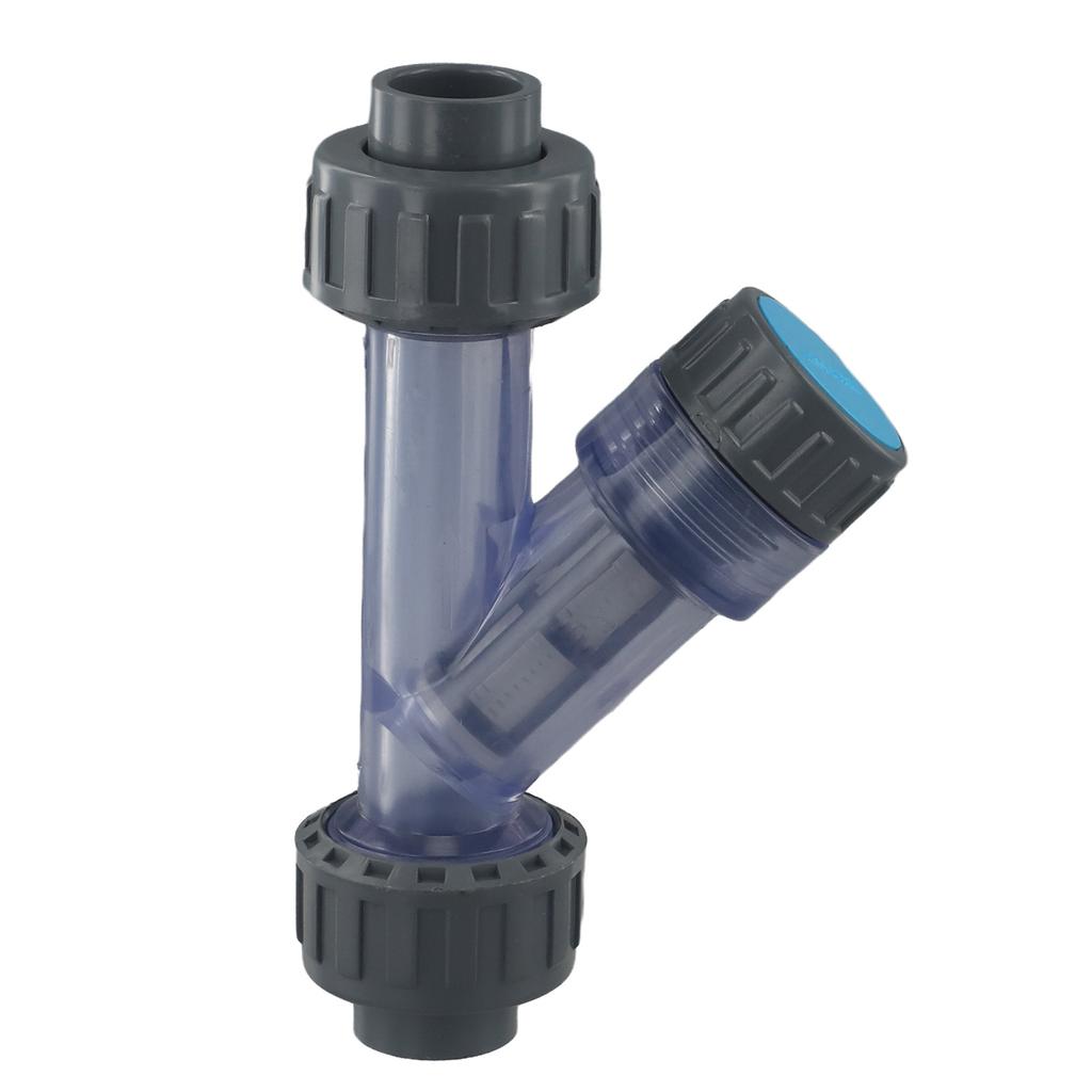 Filtro a Y Trasparente in PVC da 20 63 mm Filtro a Y Manutenzione Acquario Come Mostrato in Figura Rimuove Impurità e Detriti