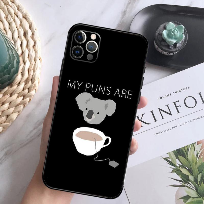 Cute Cartoon Koala Case For iPhone 15 11 12 13 14 Pro Max XS XR X 7 8 Plus 12 13 Mini 16 Pro Max Soft Cover