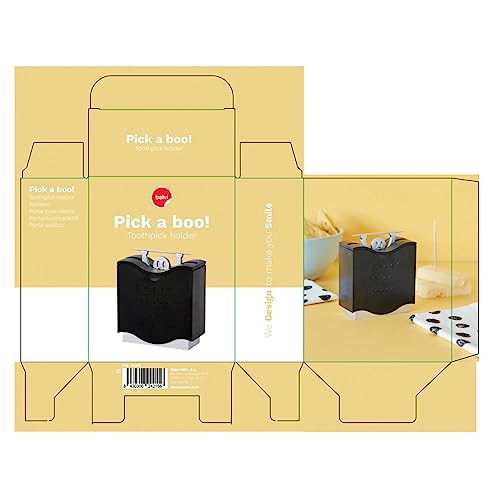 Balvi Toothpick Holder Peekaboo Black Toothpick Case